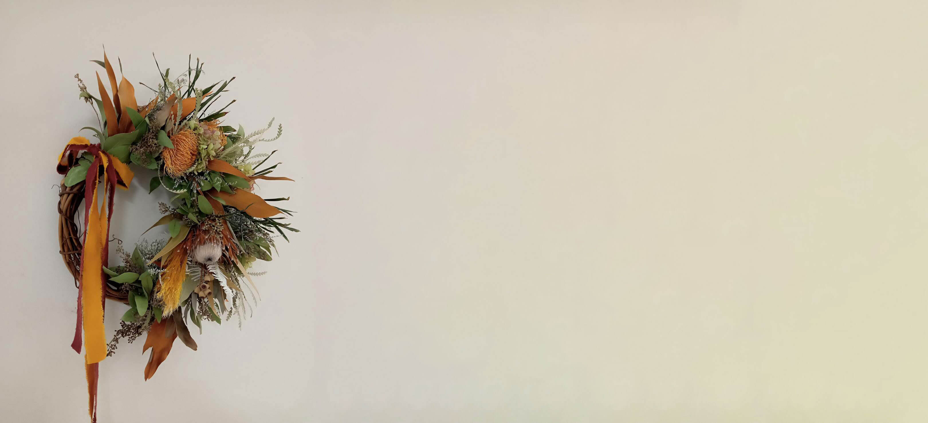 ドライフラワーのリース1